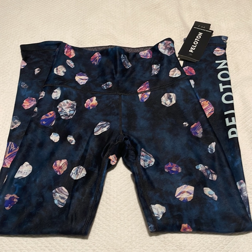 Reversible High Waisted Peloton Navy Asteroid Long Tight Small NWT